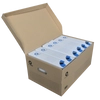 Kép 2/4 - Archiváló konténer karton doboz fedeles 54x36x25cm, felfelé nyíló tetővel Bluering® barna