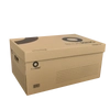 Kép 1/4 - Archiváló konténer karton doboz fedeles 54x36x25cm, felfelé nyíló tetővel Bluering® barna