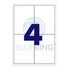 Kép 1/4 - Etikett címke, 105x148mm, 100 lap, 4 címke/lap Bluering®