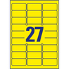Kép 3/5 - Etikett címke, 63,5 x29,6mm, időjárásálló poliészter, 27 címke/ív, 20 ív/doboz, Avery sárga