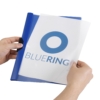 Kép 3/3 - Gyorsfűző klip mappa A4, műanyag 30laphoz fém klippes Bluering® kék 