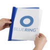 Kép 3/3 - Gyorsfűző klip mappa A4, műanyag 60laphoz fém klippes Bluering® kék 