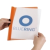 Kép 3/3 - Gyorsfűző klip mappa A4, műanyag 60laphoz fém klippes Bluering® narancssárga 