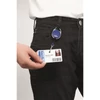 Kép 3/3 - Névjegykártyatartó kihúzható karabineres, Durable with Snap Hook sötétkék