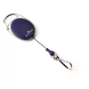 Kép 1/3 - Névjegykártyatartó kihúzható karabineres, Durable with Snap Hook sötétkék