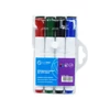 Kép 1/5 - Táblamarker készlet, 3mm, mágneses, törlővel multifunkciós kerek Bluering®, 4 klf. szín