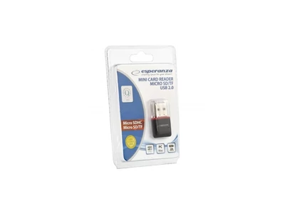 Adapter USB A 2.0 - Micro SD, fekete