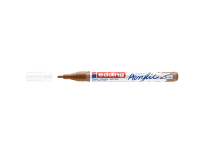 Akril marker 1-2mm, Edding 5300 mogyoró barna