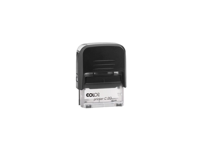 Bélyegző C20 Printer Colop átlátszó,fekete ház/fekete párna