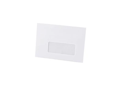 Boríték LC/6 szilikonos bélésnyomott jobb ablakos 35x90mm 114x162mm J28A20 Bluering® fehér