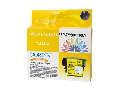 Brother CB11/LC980/LC985/LC1100XL tintapatron yellow ORINK