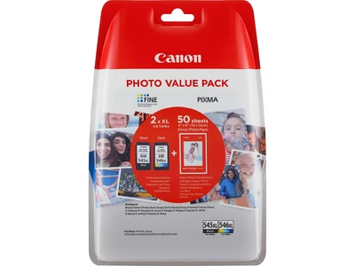 Canon PG545XL/CL546XL tintapatron + fotópapír multipack ORIGINAL