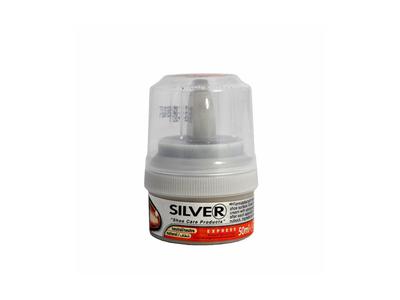 Cipőtisztító krém tégelyes 50 ml szivacsos Silver fekete