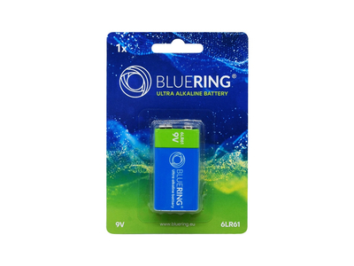 Elem 9V-os 6LR61 tartós alkáli Bluering® 