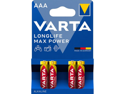 Elem AAA mikro LR03 Longlife Max Power 4 db/csomag, Varta 