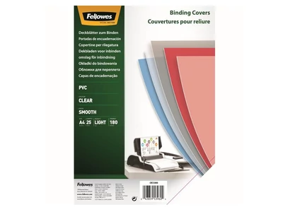 Előlap, A4, 180 mikron, 25 db/csomag, Fellowes® víztiszta