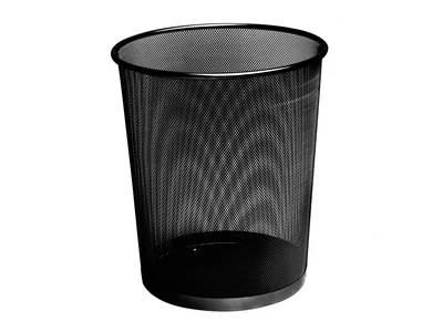 Fémhálós papírkosár 20 liter 29,5x33cm, nagy Bluering® fekete