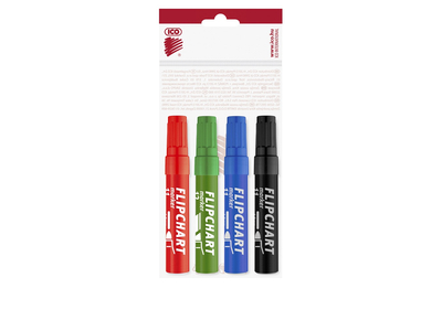 Flipchart marker vízbázisú 1-4mm, vágott Artip 12, 4 klf.szín 