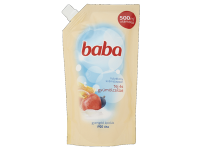 Folyékony szappan utántöltő 500 ml Baba Tej és Gyümölcs illat