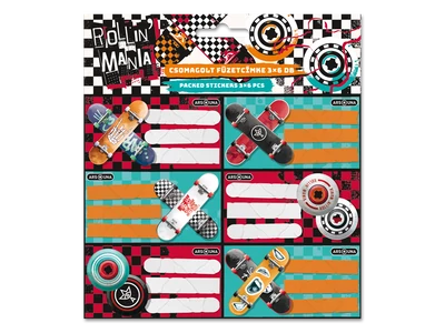 Füzetcímke (3*6 db) Ars Una ROLLIN MANIA (5228) 22