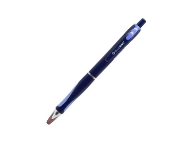 Golyóstoll nyomógombos Bluering® V5 kék test gumírozott fogó, írásszín kék