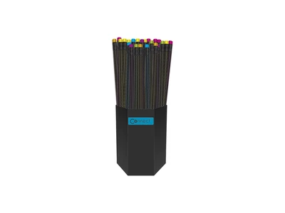 Grafitceruza HB, fekete testű, színes radírral, Connect 72 db/csomag,