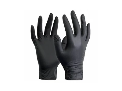 Gumikesztyű nitril púdermentes S 100 db/doboz Guarder® fekete