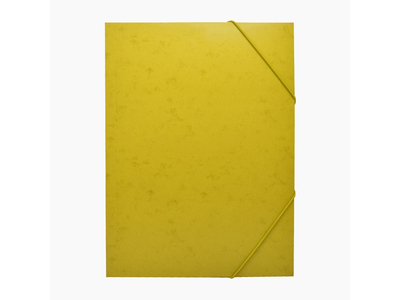 Gumis mappa A4, festett prespán mintás karton Bluering® sárga