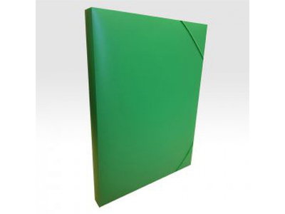 Gumis mappa A4, műanyag gerincvastagított 30mm, Bluering® zöld