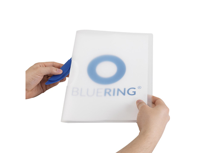 Gyorsfűző klip mappa A4, műanyag 30laphoz műanyag klippes Bluering® kék 