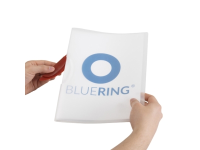 Gyorsfűző klip mappa A4, műanyag 30laphoz műanyag klippes Bluering® piros 