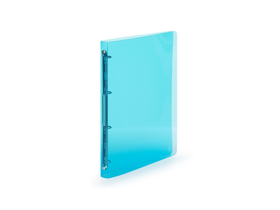 Gyűrűskönyv A4, 4 gyűrűs 2cm gerinc áttetsző PP,  Karton P+P Lines kék