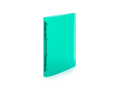 Gyűrűskönyv A4, 4 gyűrűs 2cm gerinc áttetsző PP,  Karton P+P Lines zöld