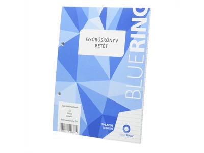 Gyűrűskönyv betét A5, 50lap Bluering® vonalas
