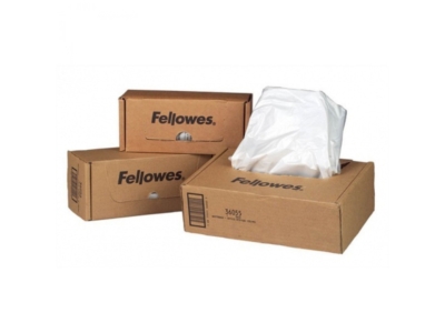 Hulladékgyűjtő zsákok iratmegsemmisítőhöz, 110-130 literes kapacitásig, Fellowes® 50 db/csomag, 