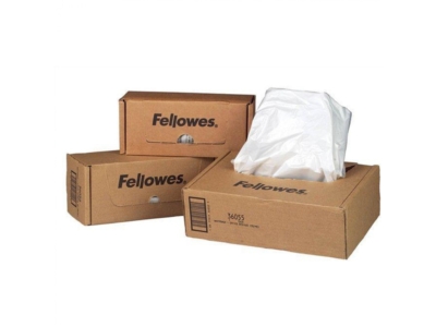 Hulladékgyűjtő zsákok iratmegsemmisítőhöz, 75-85 literes kapacitásig, Fellowes® 50 db/csomag, 