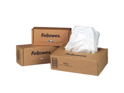 Hulladékgyűjtő zsákok iratmegsemmisítőhöz, 30-35 literes kapacitásig, Fellowes® 100 db/csomag, 