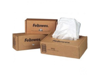 Hulladékgyűjtő zsákok iratmegsemmisítőhöz, 50-75 literes kapacitásig, Fellowes® 50 db/csomag, 