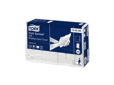 Kéztörlő 2 rétegű hajtogatású 180 lap/csomag 21 cs/karton Advanced Xpress® Soft Multifold H2 TORK_130289 fehér