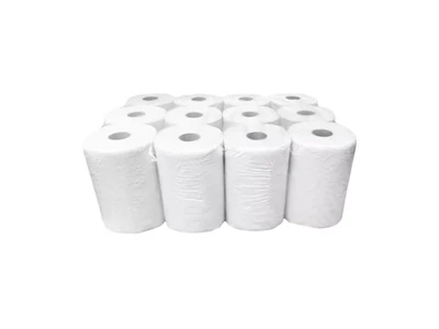 Kéztörlő 2 rétegű tekercses átmérő: 14 cm 100% cellulóz 12 tekercs/karton Bluering® hófehér
