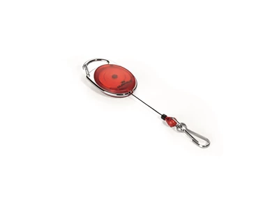 Névjegykártyatartó kihúzható karabineres, Durable with Snap Hook piros