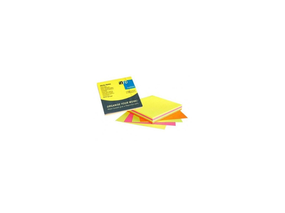 Jegyzettömb öntapadó, 75x75mm, 4x80lap,Info Notes, brilliant mix, rózsaszín, sárga, zöld, narancssárga