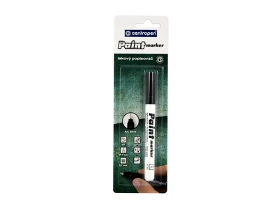 Lakkmarker 0,7mm, vékony metál hegy Centropen 9211 fekete