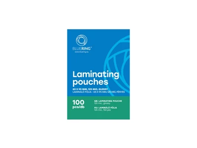 Lamináló fólia 65x95mm, 125 micron 100 db/doboz, Bluering®