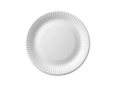 Tányér lapos papír 18 cm 100 db/csomag fehér