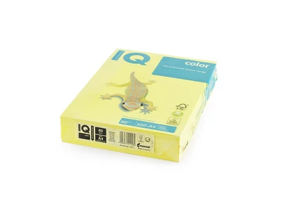 Másolópapír, színes, A4, 80g. IQ Color 500ív/csomag, neon sárga