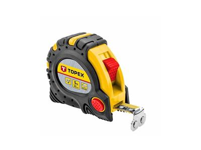 Mérőszalag 5m hosszú 25mm széles mágneses szalag Topex 27C345