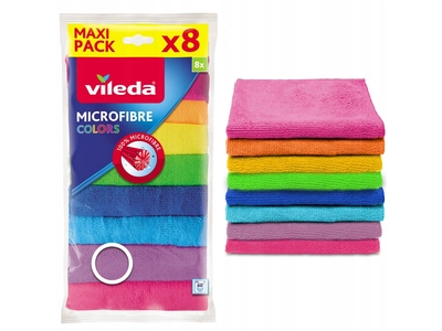 Mikroszálas törlőkendő 8 db/csomag Vileda Color 8 színű_F18597