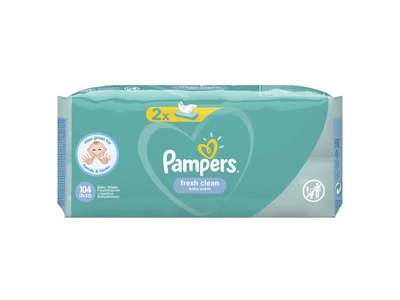 Nedves törlőkendő 52 lap/csomag Pampers Fresh Clean