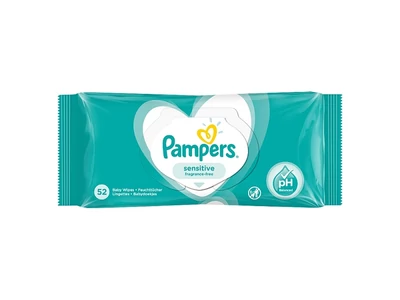 Nedves törlőkendő 52 lap/csomag Pampers Sensitive